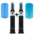 Комплект Рефрактометър за захар 0-32% и Рефрактометър за алкохол 0-80%